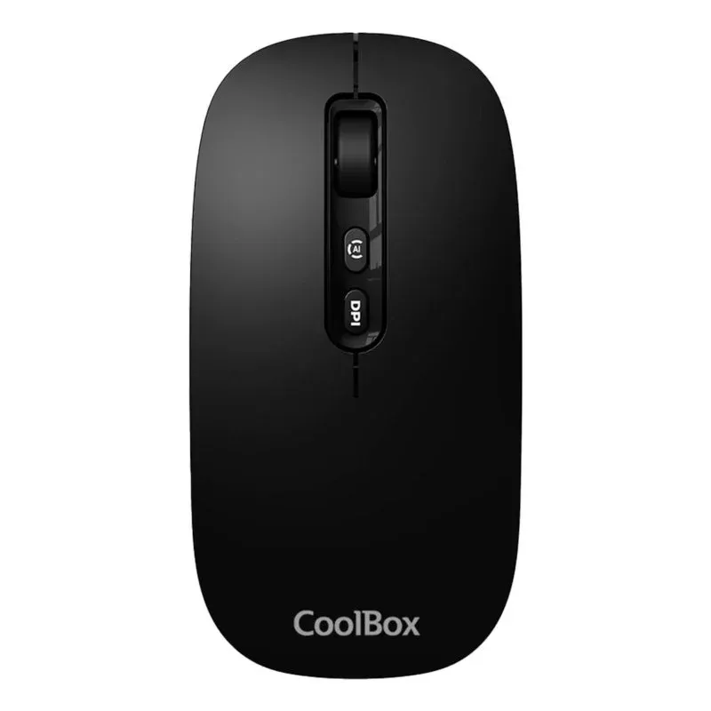 CoolBox W02 IA Rato Sem Fios RF / Bluetooth 1600 DPI com Botão Copilot Preto