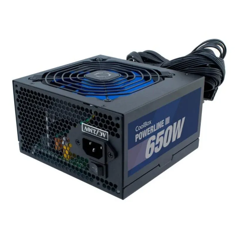 Fonte Alimentação Coolbox Powerline 3 Fonte de Alimentação 650W Eficiência 85%