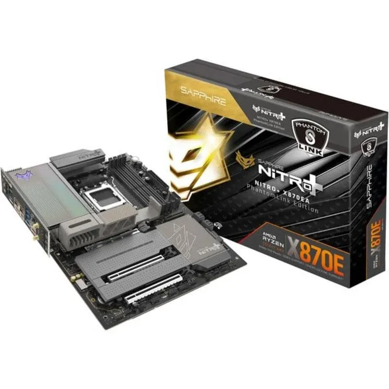 Motherboard SAPPHIRE NITRO+ X870EA WIFI7 AMD X870E AM5 DDR5 ATX WiFi 7 RGB