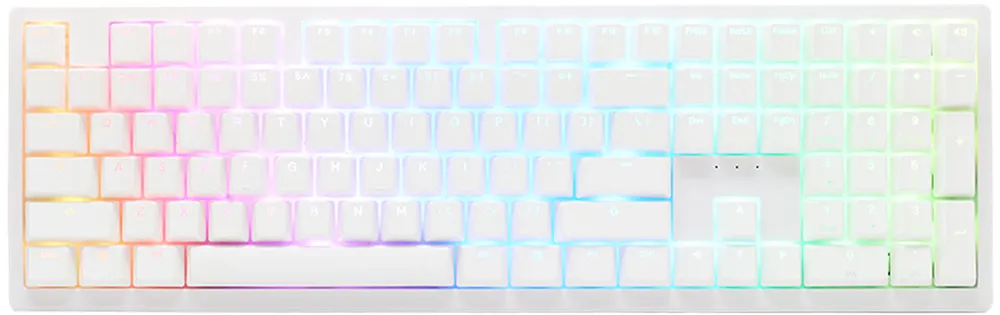 Teclado Mecânico Ducky Zero 6108 100% Pure White RGB Wireless MX2A-Red (ES)