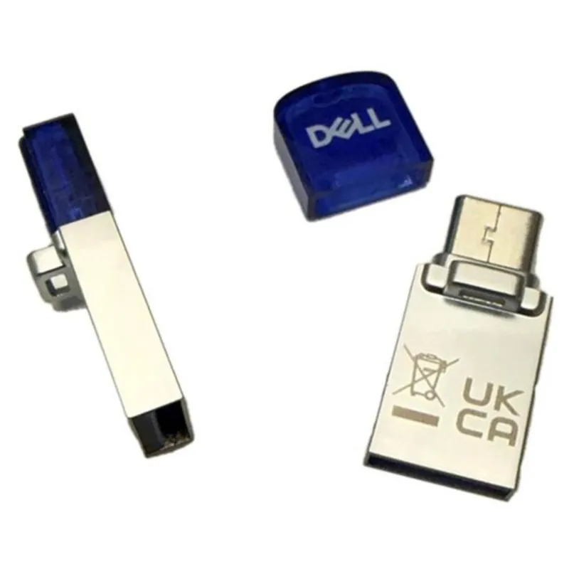 Pen Drive Dell AD564595 128 GB USB Type-A e Type-C Azul Prateado