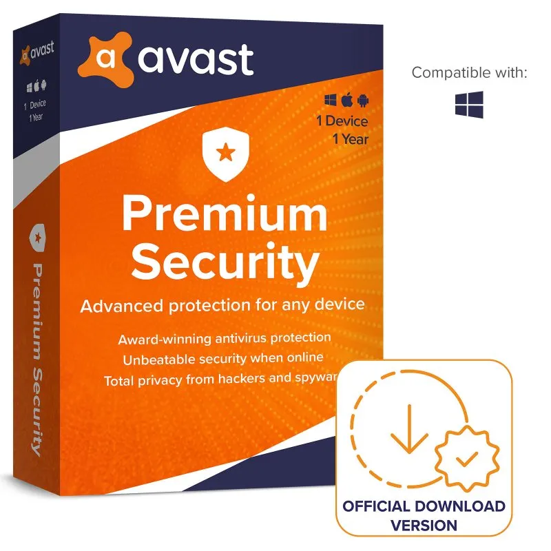 Avast Premium Security 1 PC 1 Ano Descarga Digital