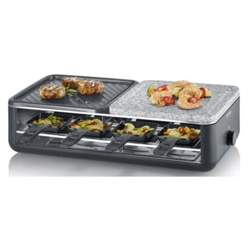 Parrilla de interior Severin RG 2366 pedra 1300 W 8 pessoas preta