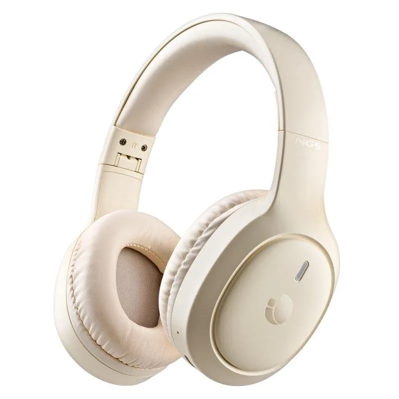 Auriculares NGS Artica Tempest Bluetooth USB-C Inalâmbricos e com Fio Bege