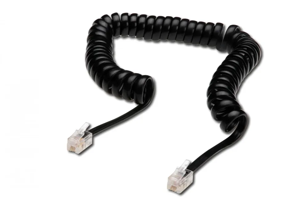 Digitus AK-460101-040-S cabo telefónico 4 m Preto AK-460101-040-S