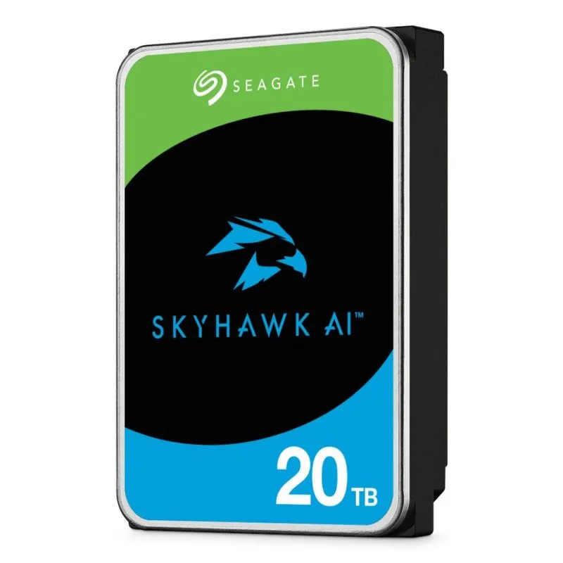 Disco Rígido Disco Duro Seagate SkyHawk AI ST20000VE004 20TB HDD 7200rpm SATA III Vigilância IA