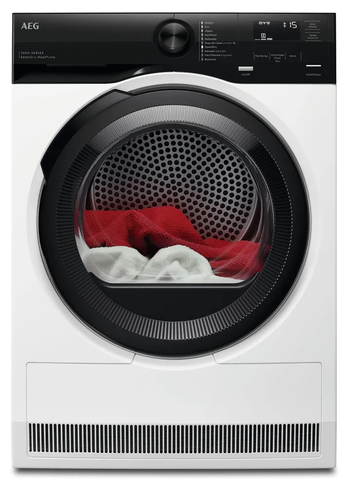 Maquina de Secar Roupa AEG TE7G9OBOKR SensiDry® (9 kg - Bomba de Calor -Branco)