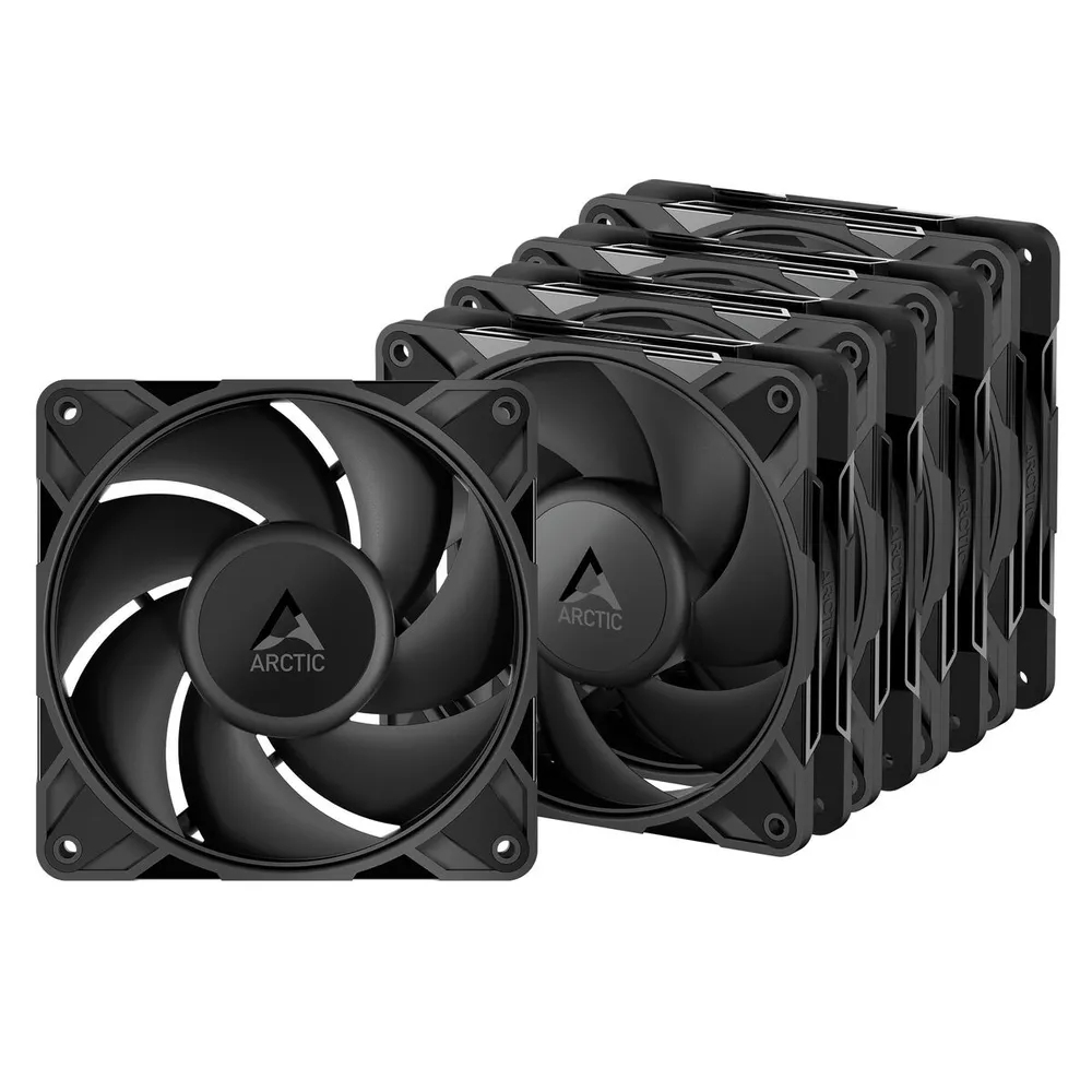 Ventoinha Arctic P12 PRO PWM Low Noise 120mm - Preto (Pack 5)