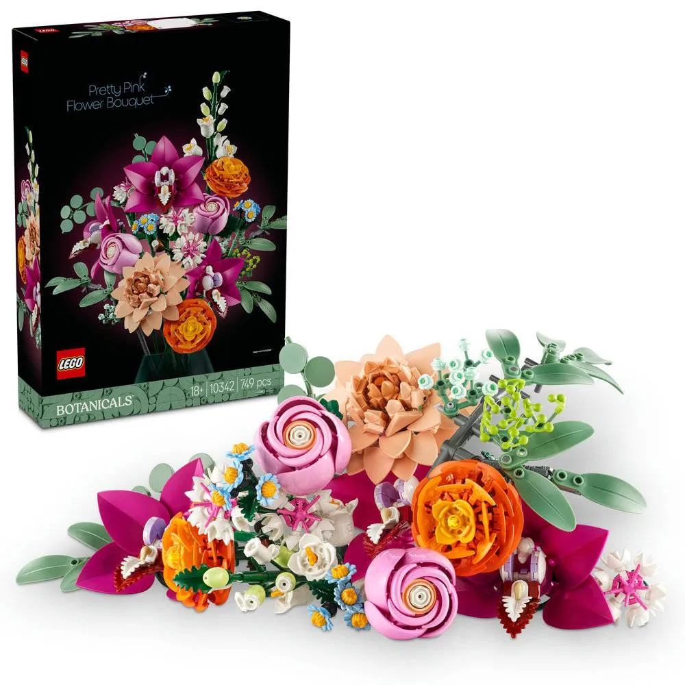 LEGO Botanical Buquê de Flores Cor-de-Rosa Elegante - 10342