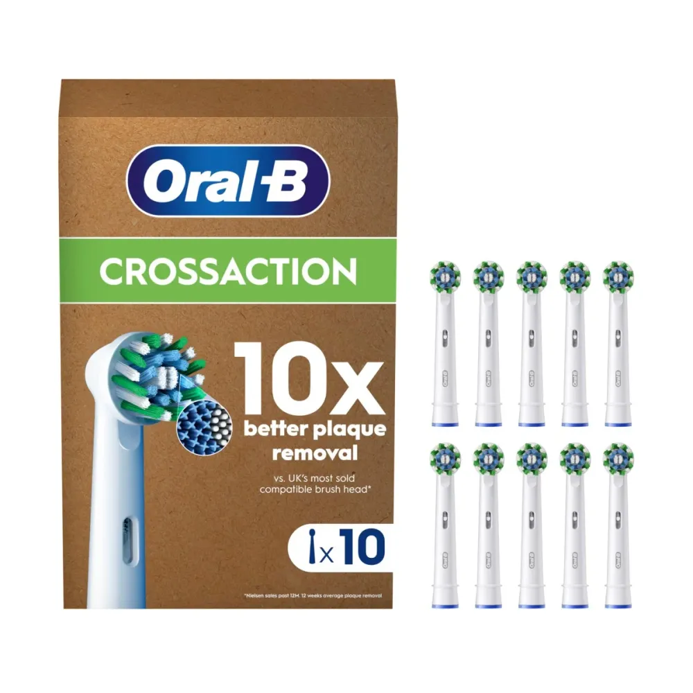 Cabeças de Escovas de Dentes Oral-B CrossAction (10 Unidades)