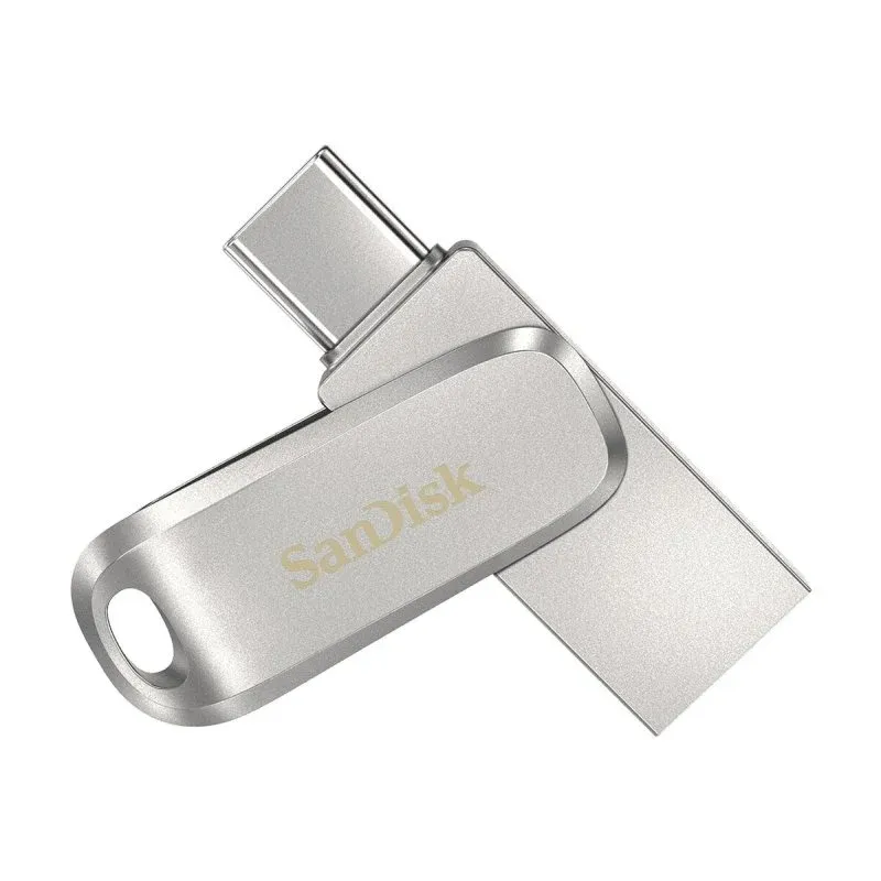Pen Drive SanDisk Ultra Dual Drive Luxe Unidade USB 3.2 32GB Aço Inoxidável