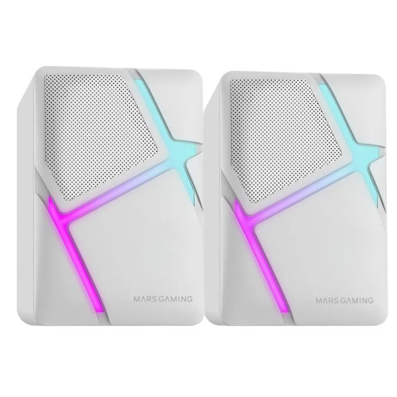 Mars Gaming MS-H Altifalantes Compactos RGB 10W Brancos