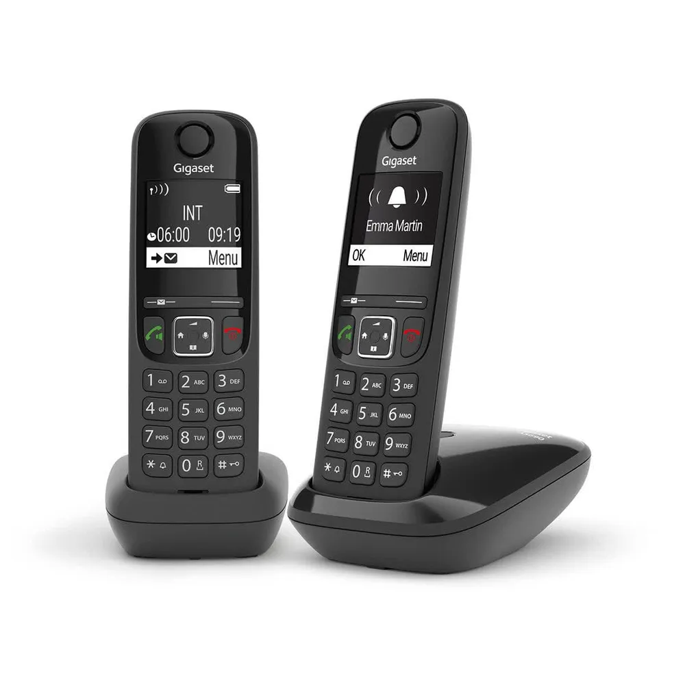 Telefone Digital Duo S/ Fios Gigaset As690 (Preto) - Siemens