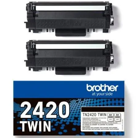Pack 2 Toners TN-2420TWIN Preto Brother