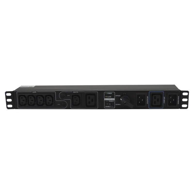 Lapara Switch Bypass de Manutenção e Régua Schuko para Rack de 19" Preto