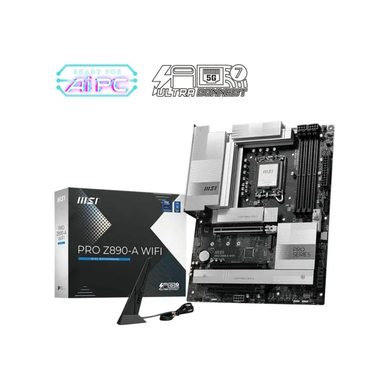 MSI PRO Z890-A WIFI Motherboard ATX Z890 LGA 1851 DDR5 Wi-Fi 7 5GbE