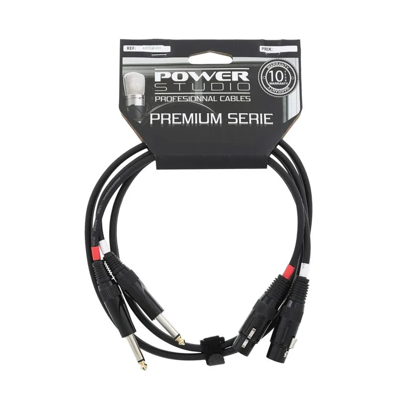 PowerStudio CAB4033 1.5mt 2xXlr F/2x Jack M 6.5