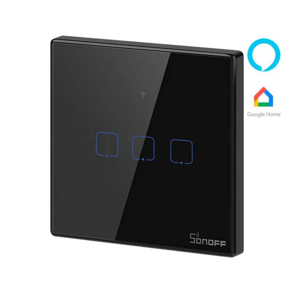 Interruptor Inteligente Tátil Sonoff Basic Wi-Fi Preto