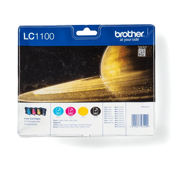 Tinteiro BROTHER LC1100VALBP Pack 4 Cores - MFC-6490CW, DCP..