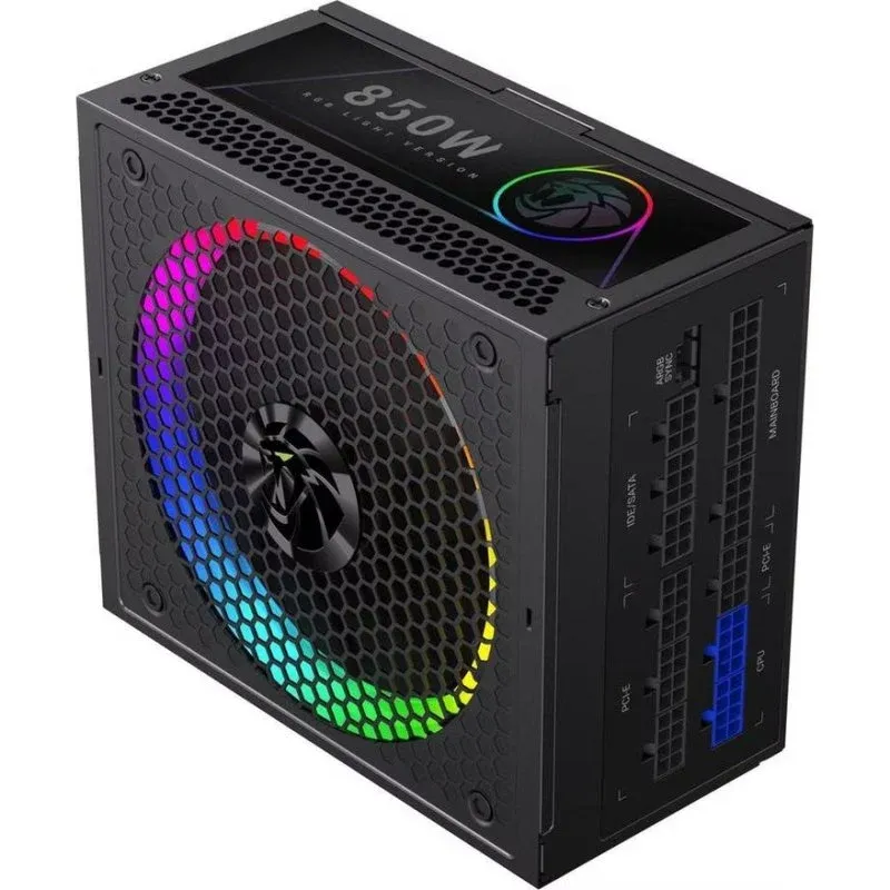 Fonte Alimentação Fonte de Alimentação GameMax RGB 850G 850W Certificação 80+ Gold RGB