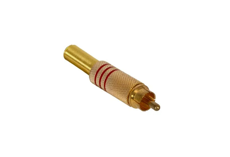 Conetor de áudio RCA macho com mola - 7285G-RO