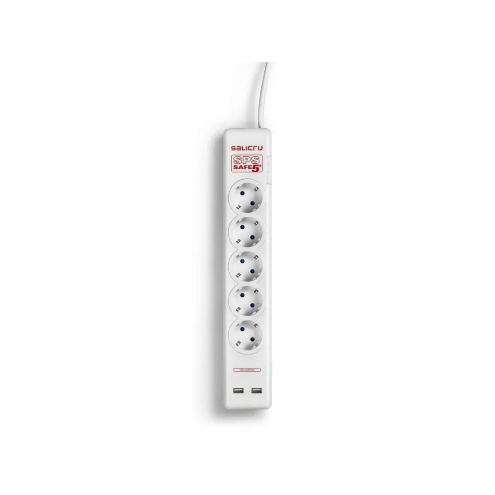 Salicru 680BA000002 filtro de linha Branco 5 tomada(s) CA 250 V 1,5 m