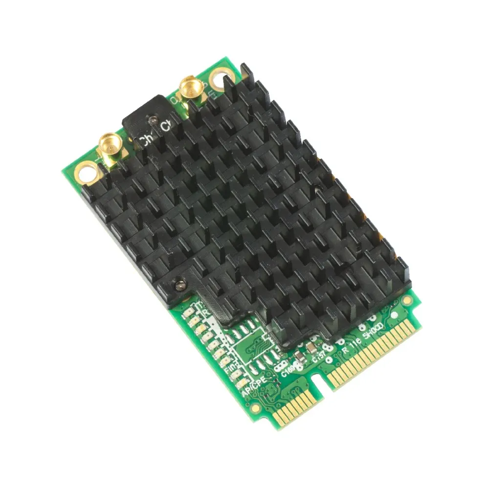 Mikrotik R11e-5HacD Tarjeta miniPCI-e 802.11a/c de alta potencia con conectores MMCX