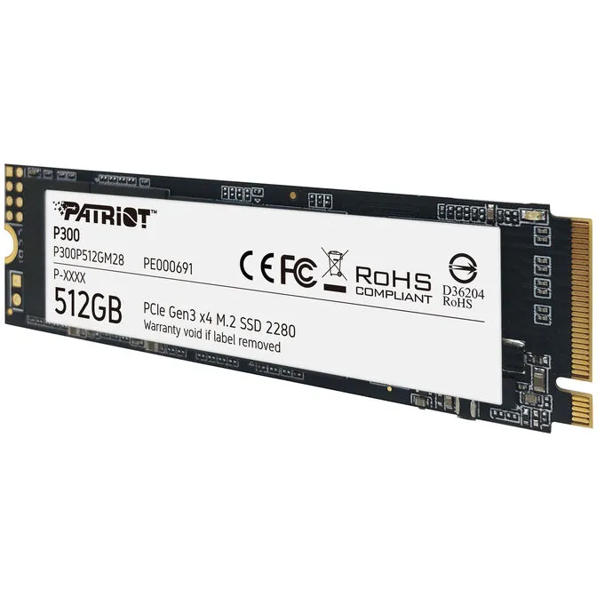 SSD Patriot P300 Gen3 512GB M.2 NVMe 2280 (1700/1100MB/s)