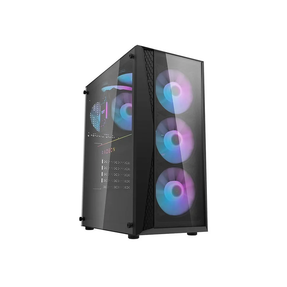Caixa ATX DK352 Plus + 4 Ventoinhas RGB (Preto) - DARKFLASH
