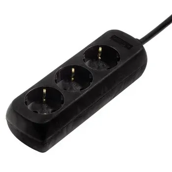 Extensão eléctrica HAMA 3 tomadas, 3,0 mt,preto 108841