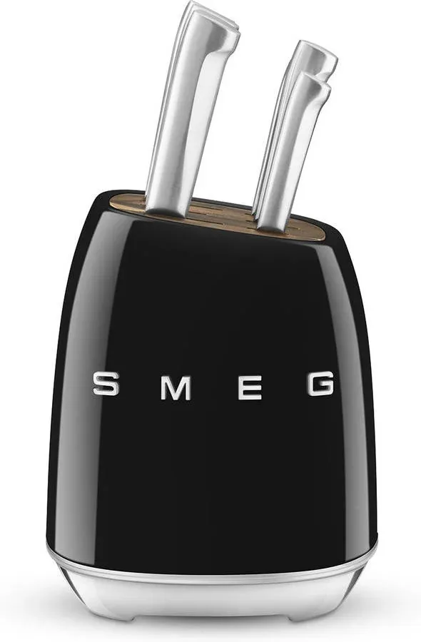 Bloco de Facas SMEG Anni 50 KBSF02BL (6 Unidades - Preto)