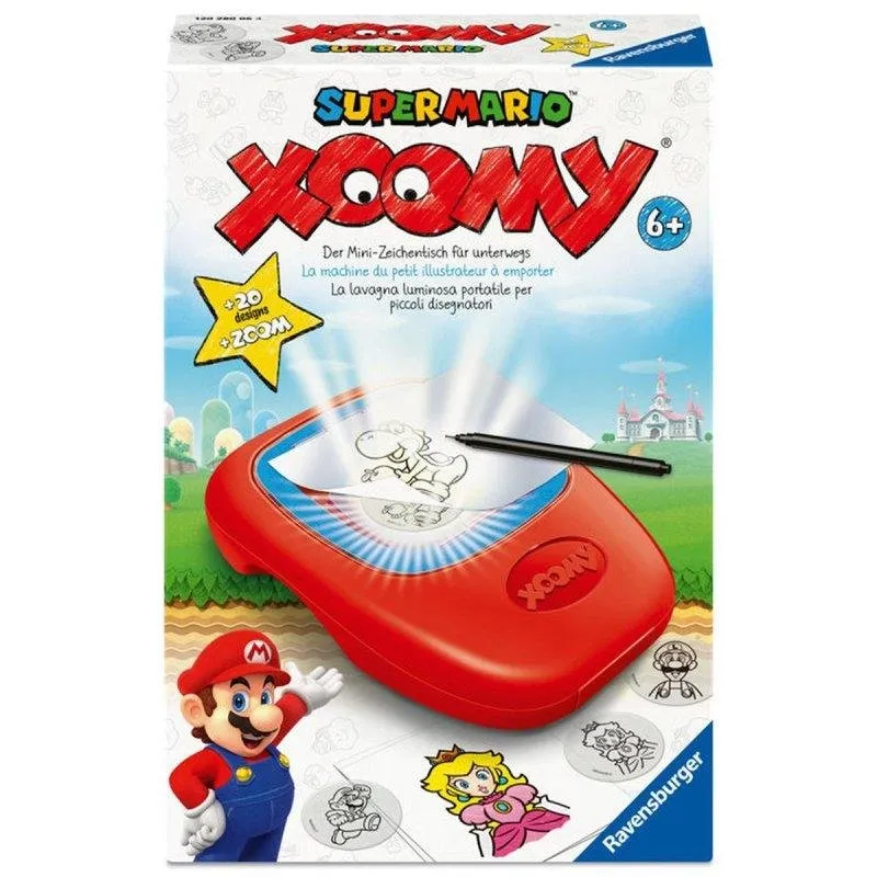 Kit de desenho portátil Ravensburger Xoomy Midi Super Mario 4 níveis zoom LED