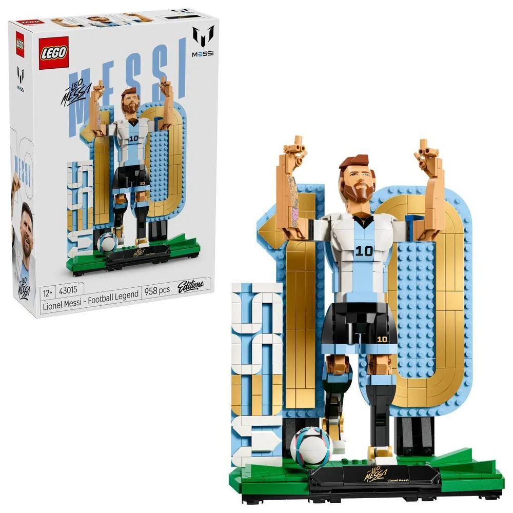 LEGO Editions Sports: Lionel Messi – Lenda do Futebol | Idades 12+ | 958 Peças | Item 43015