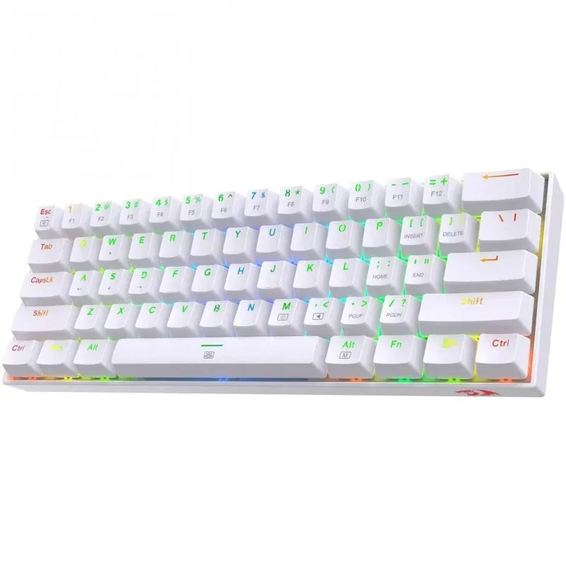 Redragon Dragonborn K630 Teclado Mecânico Gaming RGB Branco Switch Brown Layout USA