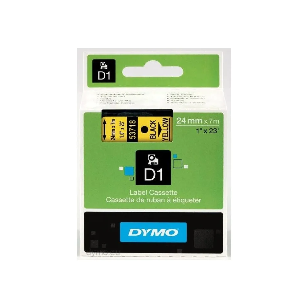 Fita Dymo D1 24mmX7M Preto Amarelo - S0720980 - 249930