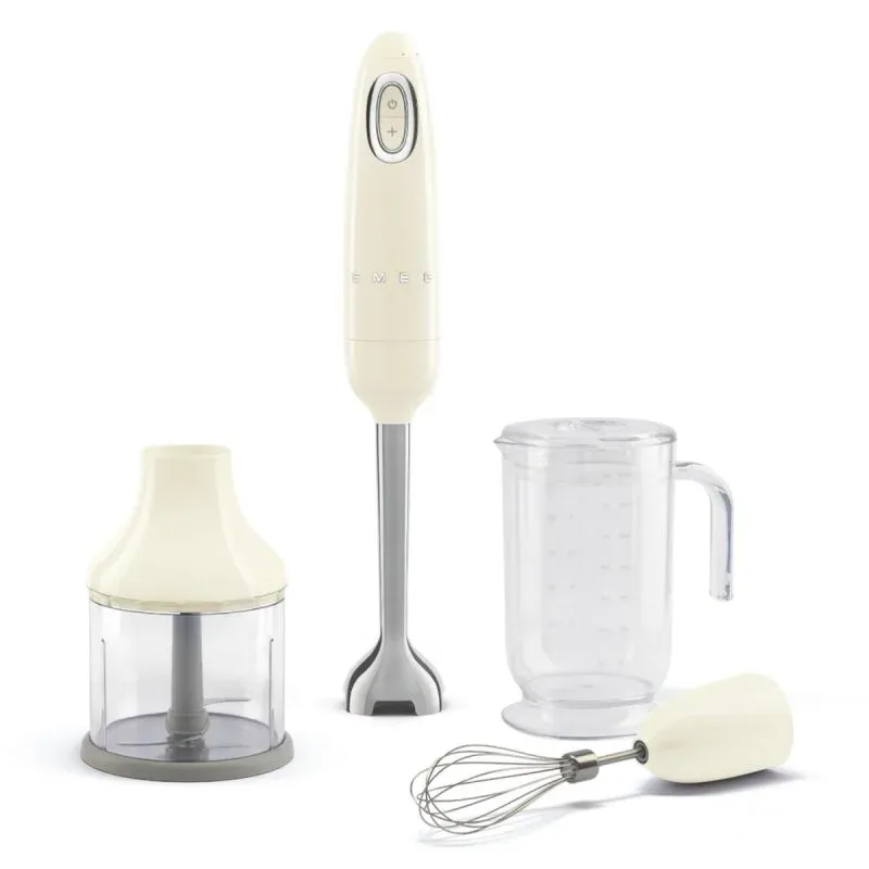 Varinha Mágica Smeg HBF03CREU 700W, Aço Inoxidável, 1.5m, Creme, Acessórios incluídos
