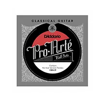 Cordas individuais Guitarra Clássica D'Addario CBN-3T Carbono Pack 3 cordas agudas