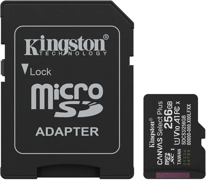 Cartão Kingston Canvas Select Plus Gen3 150MB/s MicroSDHC UHS-I A1 256GB