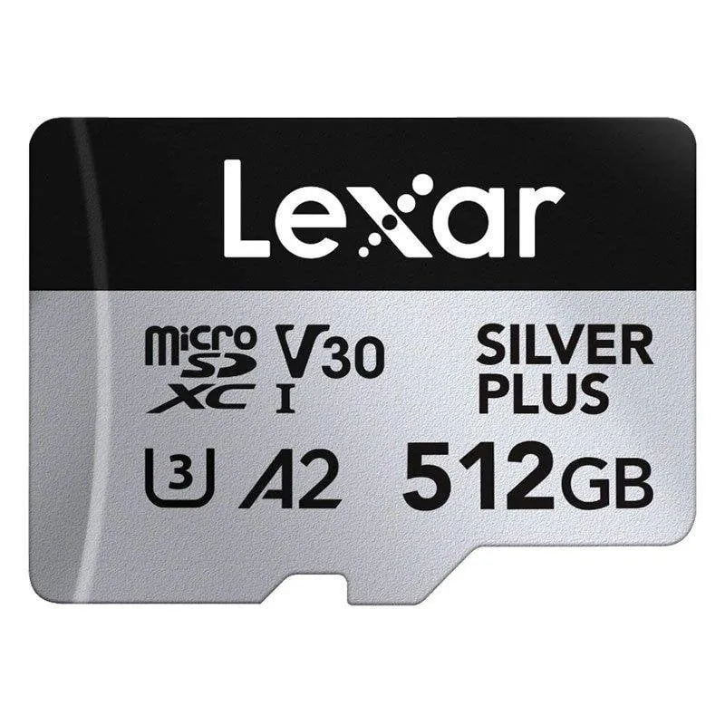 Memória Flash Lexar Professional SILVER PLUS 512GB MicroSDXC UHS-I 205MB/s 150MB/s V30 A2