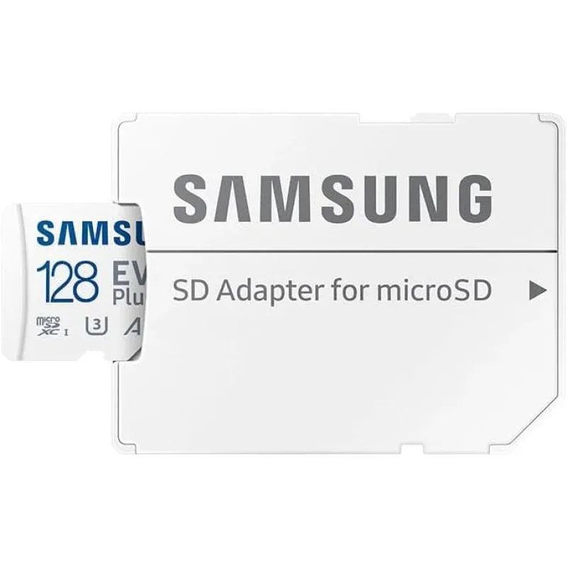 Cartão de Memória microSDXC Samsung EVO Plus 128GB (160MB/s) UHS-I, U3, V30, A2 + Adaptador SD