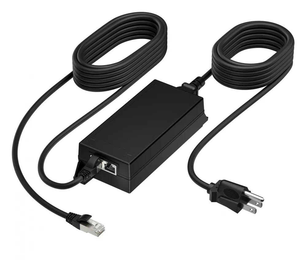 Adaptador HP Poly PoE++ 65W 2.5G com Cabo CAT6A de 3,66m e B5NH6AA