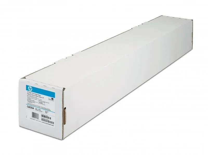 HP Bright White Inkjet Paper, A1 metric roll, 23.39 in wide, 24 lb, 90 g/m², 150 ft, 45.7 m
