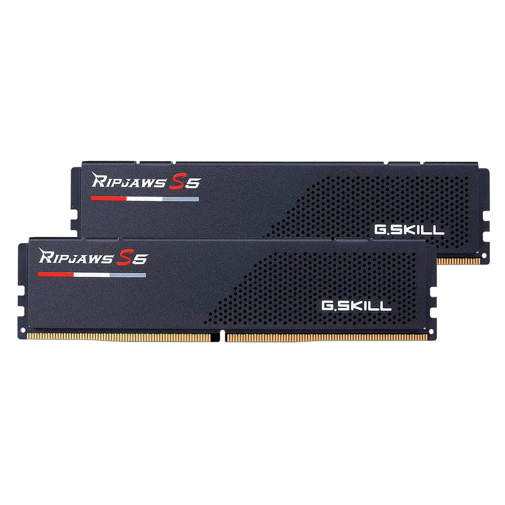 Memória RAM UDIMM G.SKILL Ripjaws S5 Series 32GB (2x16GB) DDR5-5200MHz (AMD Expo/Intel XMP) CL40 (40-40-83) 1.10V Preta