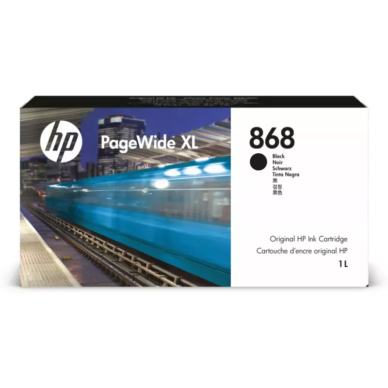 HP 868 - 1 L - preto - original - PageWide XL - tinteiro - para PageWide XL 8200, PageWide XL Pro 5200