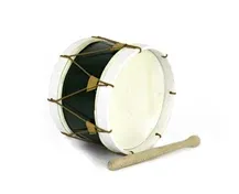 Bombo Tradicional Adamastor PLX10 Verde/Aro Branco 24cm