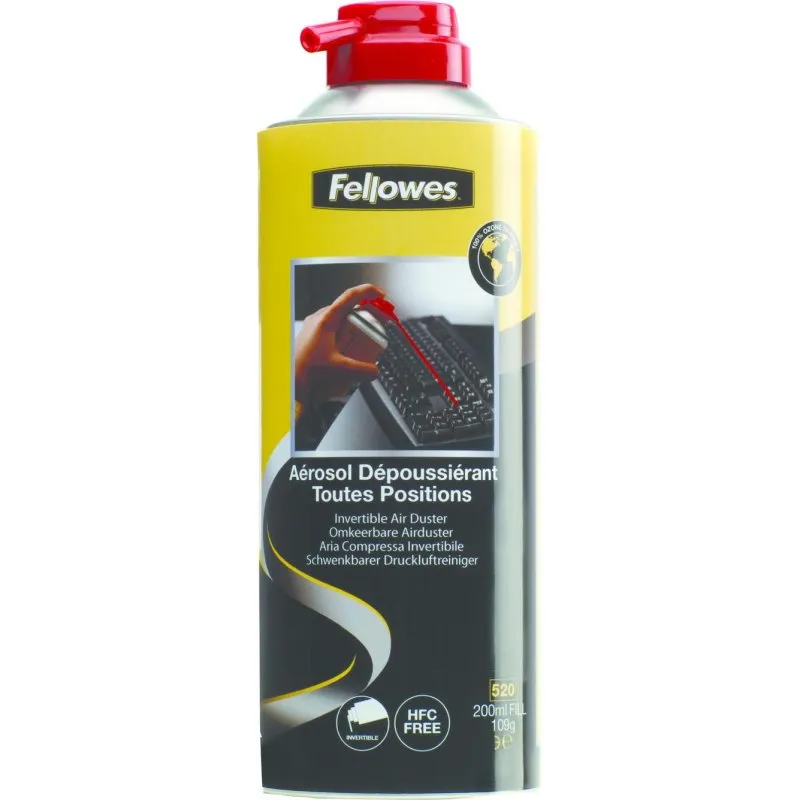 Limpa-ar comprimido Fellowes 9974805 200 ml para teclado e impressora