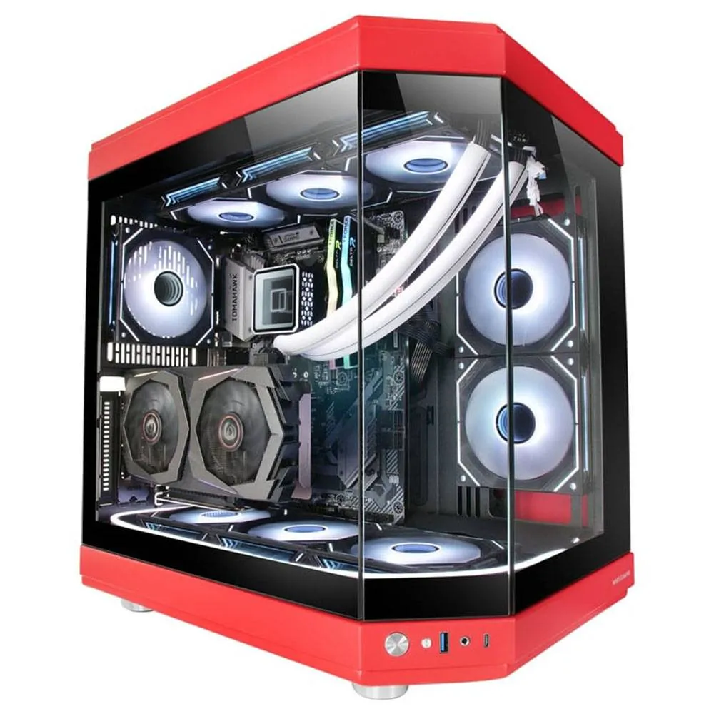 Caixa ATX Mars Gaming MC-3T Premium Tempered Glass Vermelha