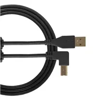 Cabo USB UDG U95006 2.0 A-B Preto 3mt Ficha Ângulo