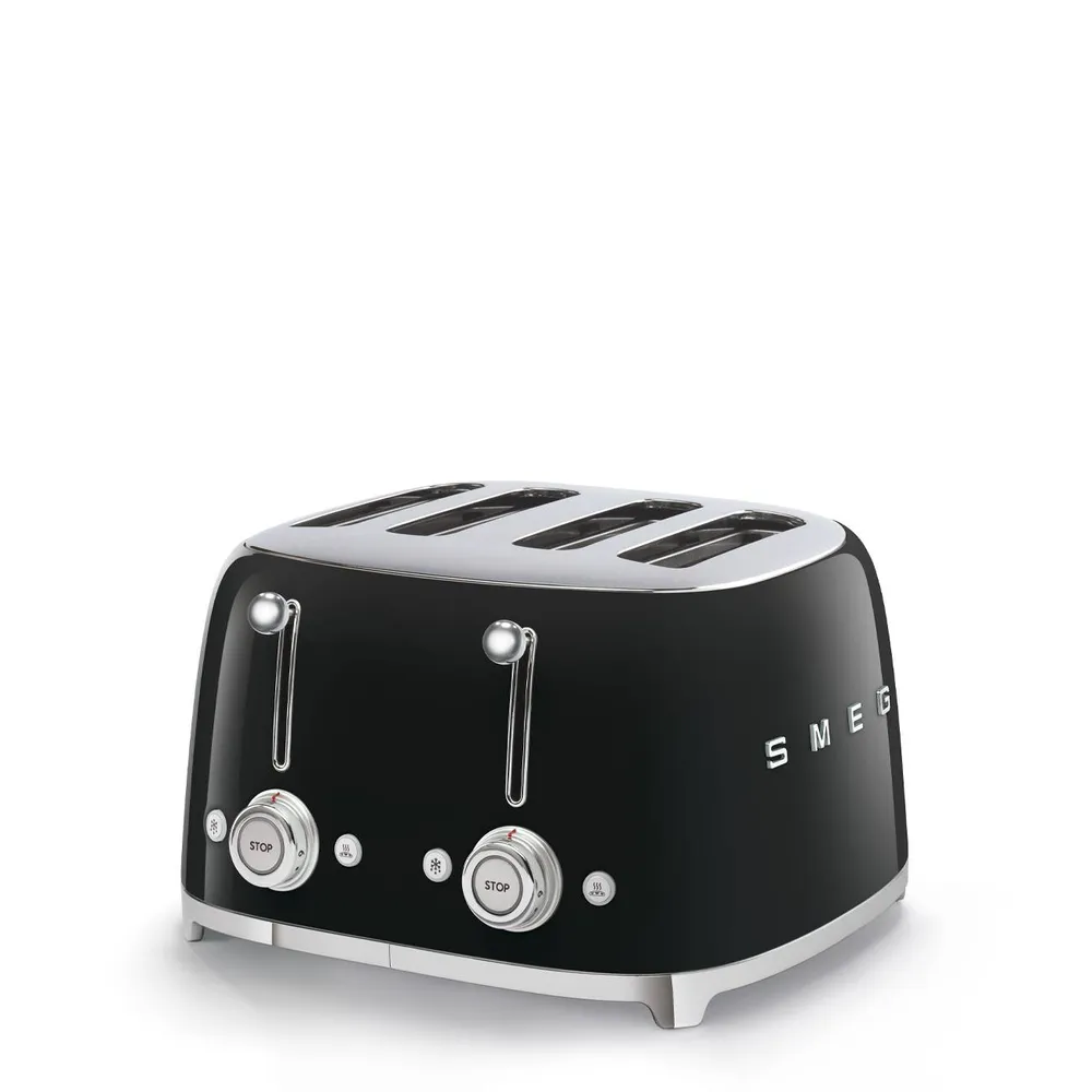 Torradeira Smeg TSF03BLEU Anni 50 4 Ranhuras / 4 Tostas 2000W Preto Polido