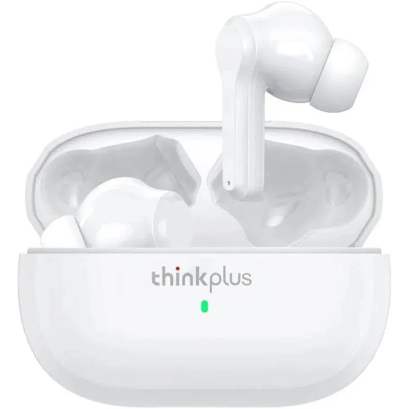 Auriculares Lenovo LP1s Inalámbricos Bluetooth com Cancelamento de Ruído microfone branco